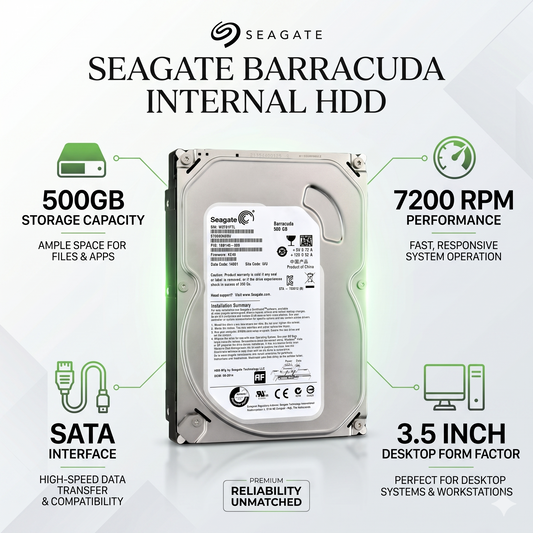 Seagate Barracuda 500GB HDD 7200 RPM open box tested WeKart Online Store