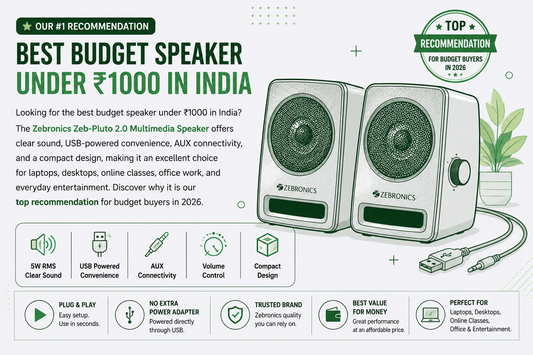 Best Budget Speakers Under ₹1000 in India (2026) – Top Recommendation
