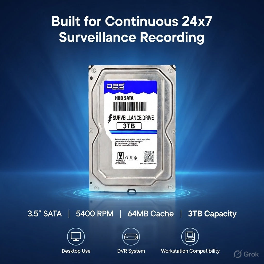3TB CCTV surveillance HDD for security camera recording