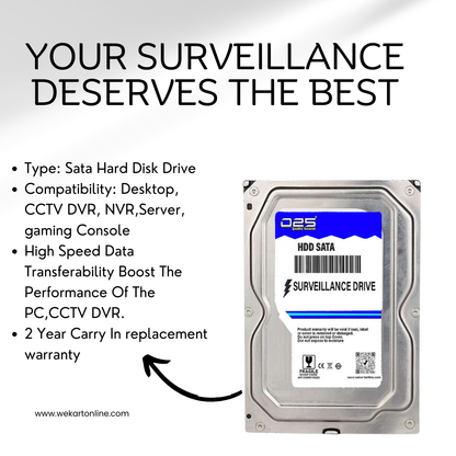D25  CCTV Surveillance Hard Disk for DVR and NVR