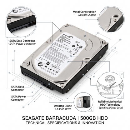 500GB SATA hard disk compatible with Hikvision CP Plus Dahua DVR NVR India