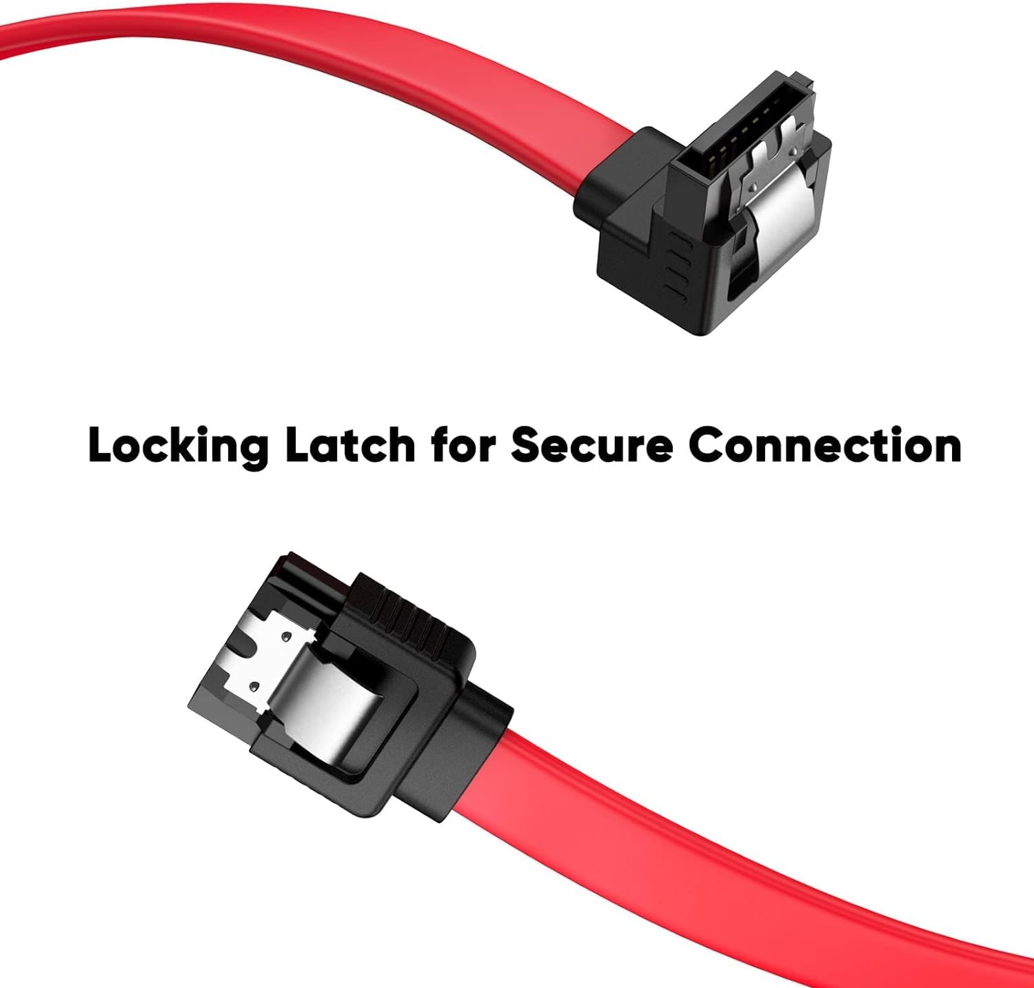 Right angle SATA cable for desktop PC storage drive