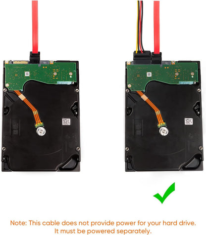 7 pin SATA cable with locking latch for hard drive