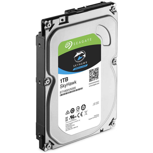 Seagate SkyHawk hard drive on a white background