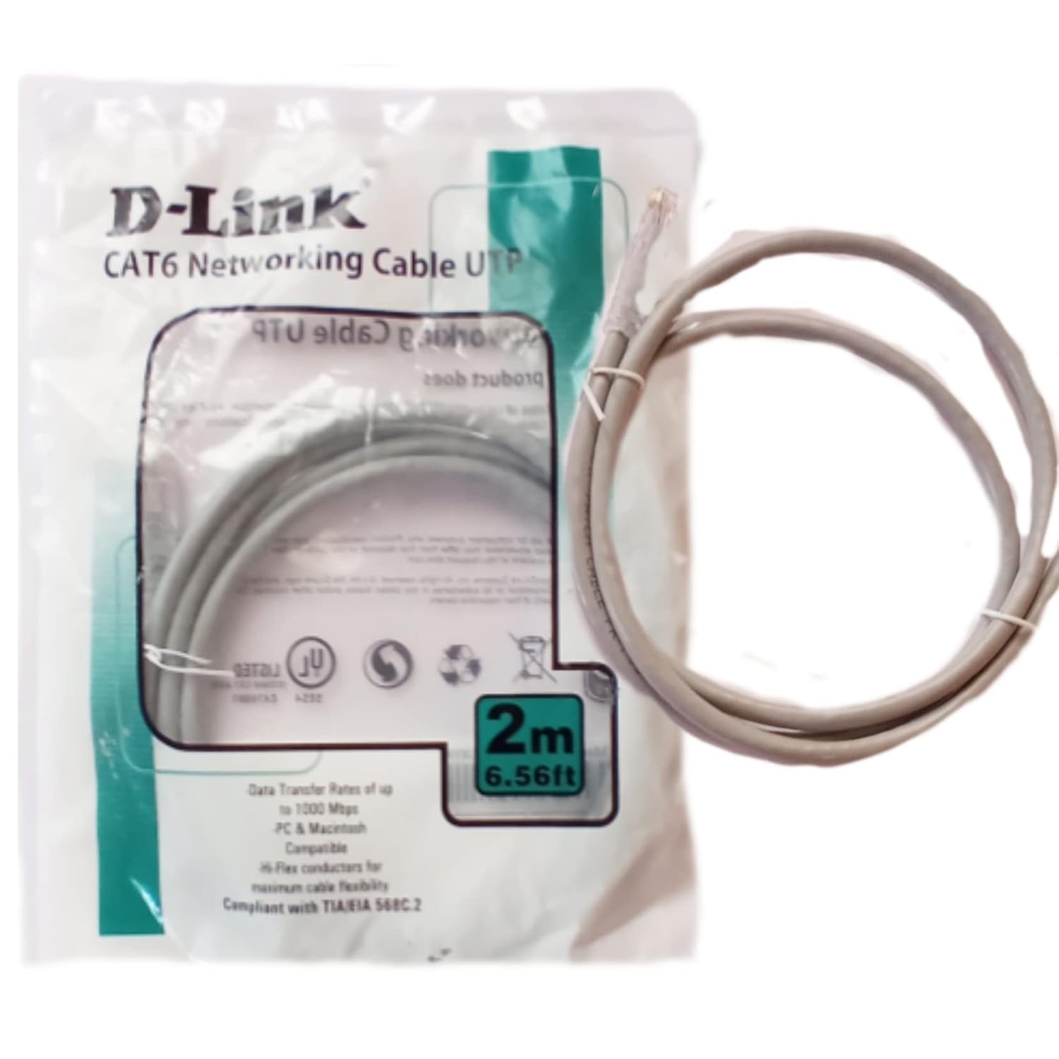 D-Link Cat6 RJ45 Ethernet Patch Cord LAN Cable 1Gbps 550MHz – Available 1M to 10M India