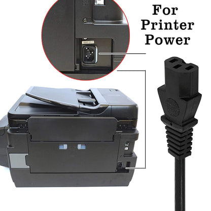 Heavy duty PC power cable IEC C13 for gaming computer monitor printer
