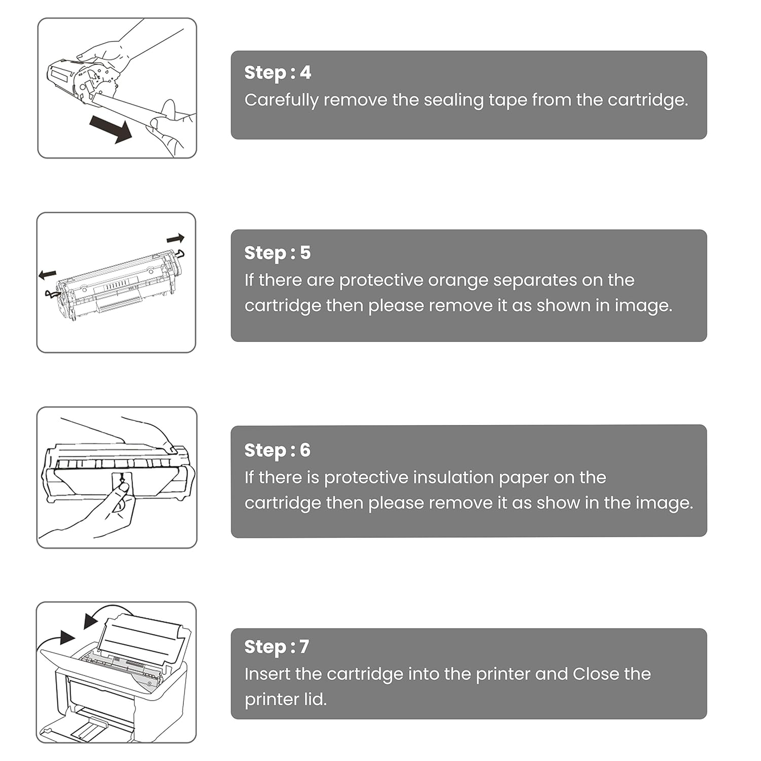 Replacement toner cartridge for HP LaserJet 1022 printer
