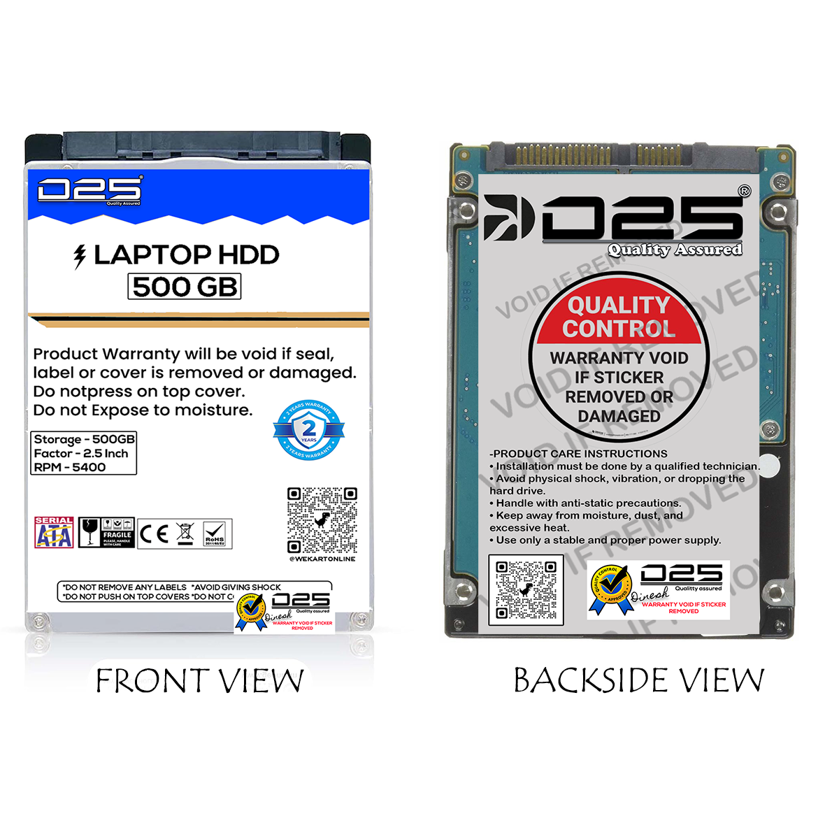 D25 500GB internal laptop hard disk drive