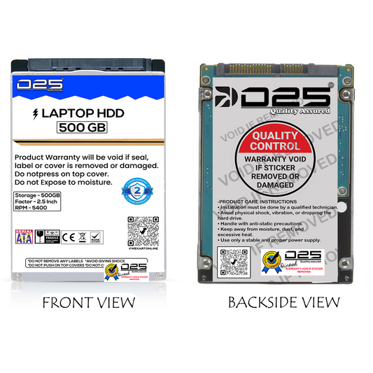 D25 500GB internal laptop hard disk drive