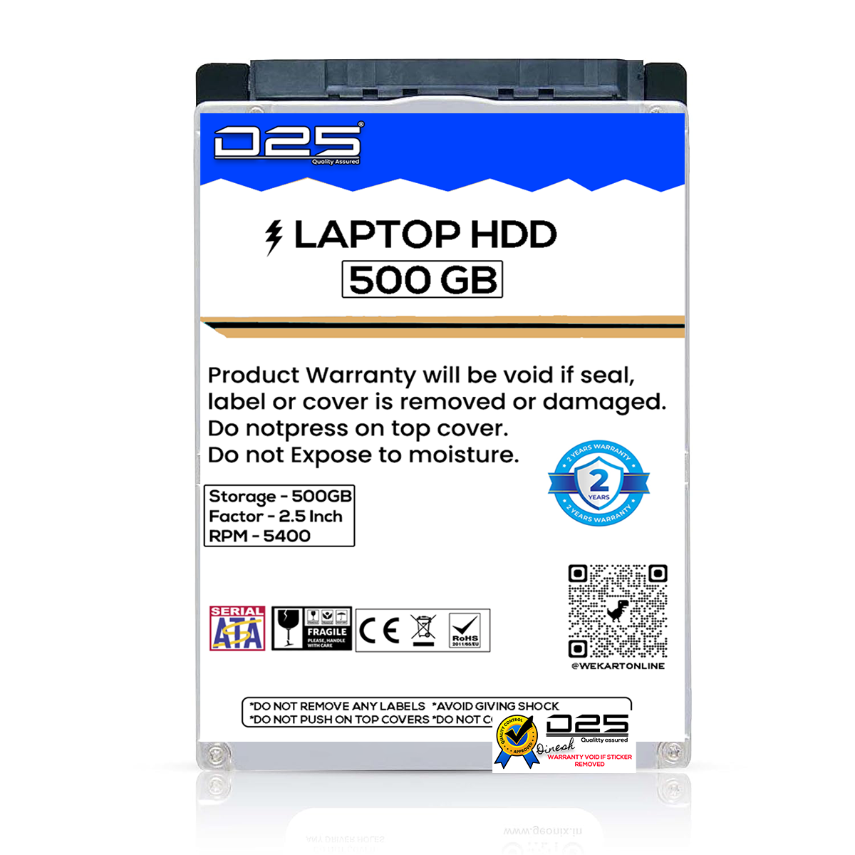 D25 500GB laptop hard drive 2.5 inch SATA HDD