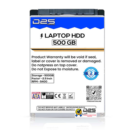 D25 500GB laptop hard drive 2.5 inch SATA HDD
