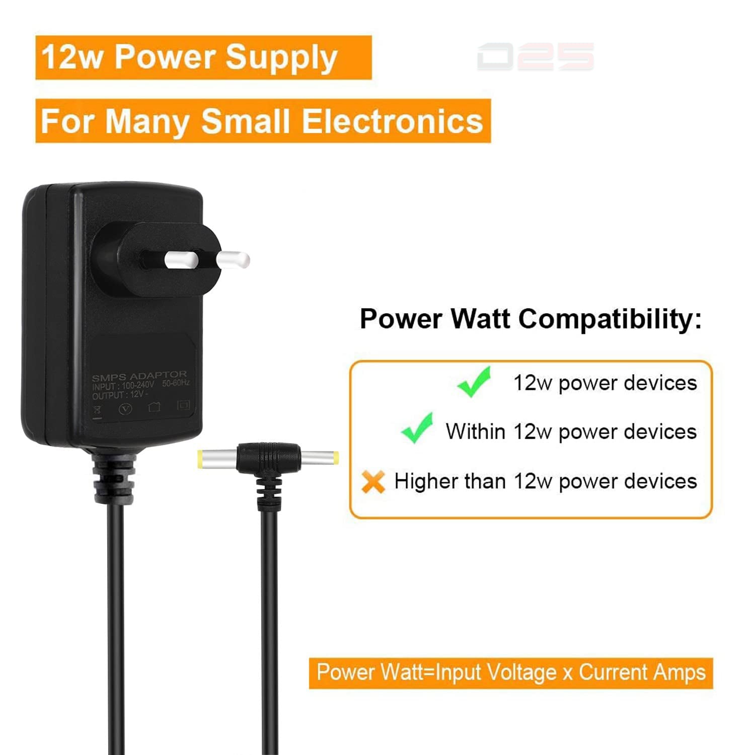 DVR NVR power adapter 12 volt 2 amp for surveillance system