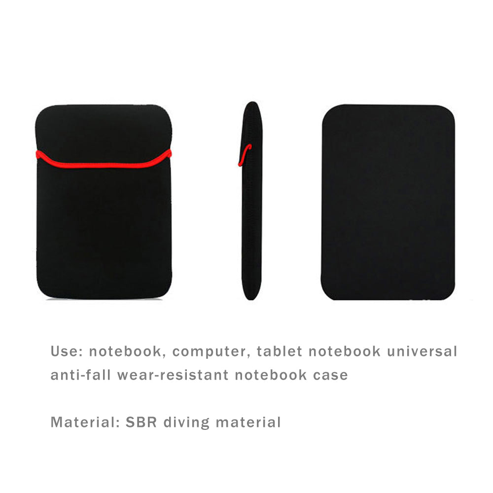 black red laptop sleeve reversible design laptop pouch
