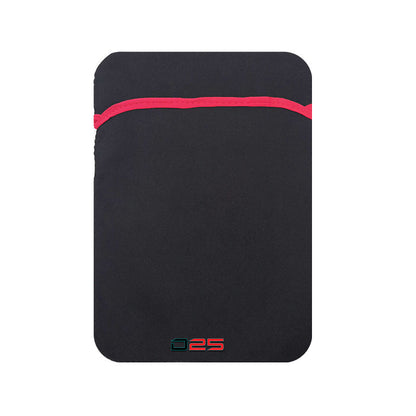 D25 reversible laptop sleeve 15.6 inch black red neoprene case
