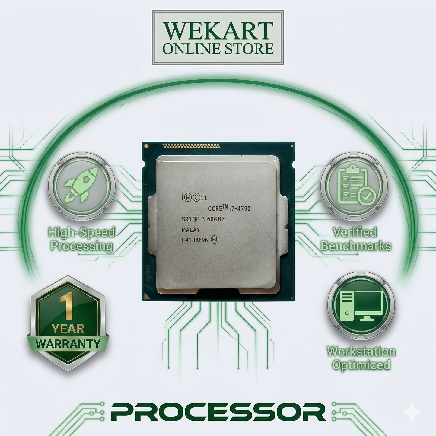 Intel Core i7 4th Generation Processor LGA 1150 4 Core 8 Thread Desktop CPU