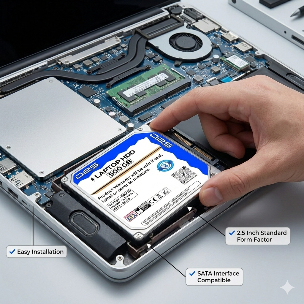 Internal SATA hard drive for notebooks