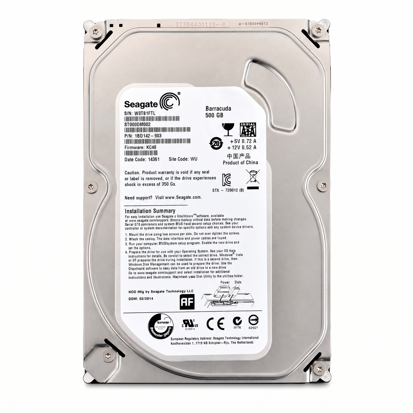 Seagate Barracuda 500GB Internal Hard Drive 3.5 inch SATA for Desktop PC and CCTV DVR India