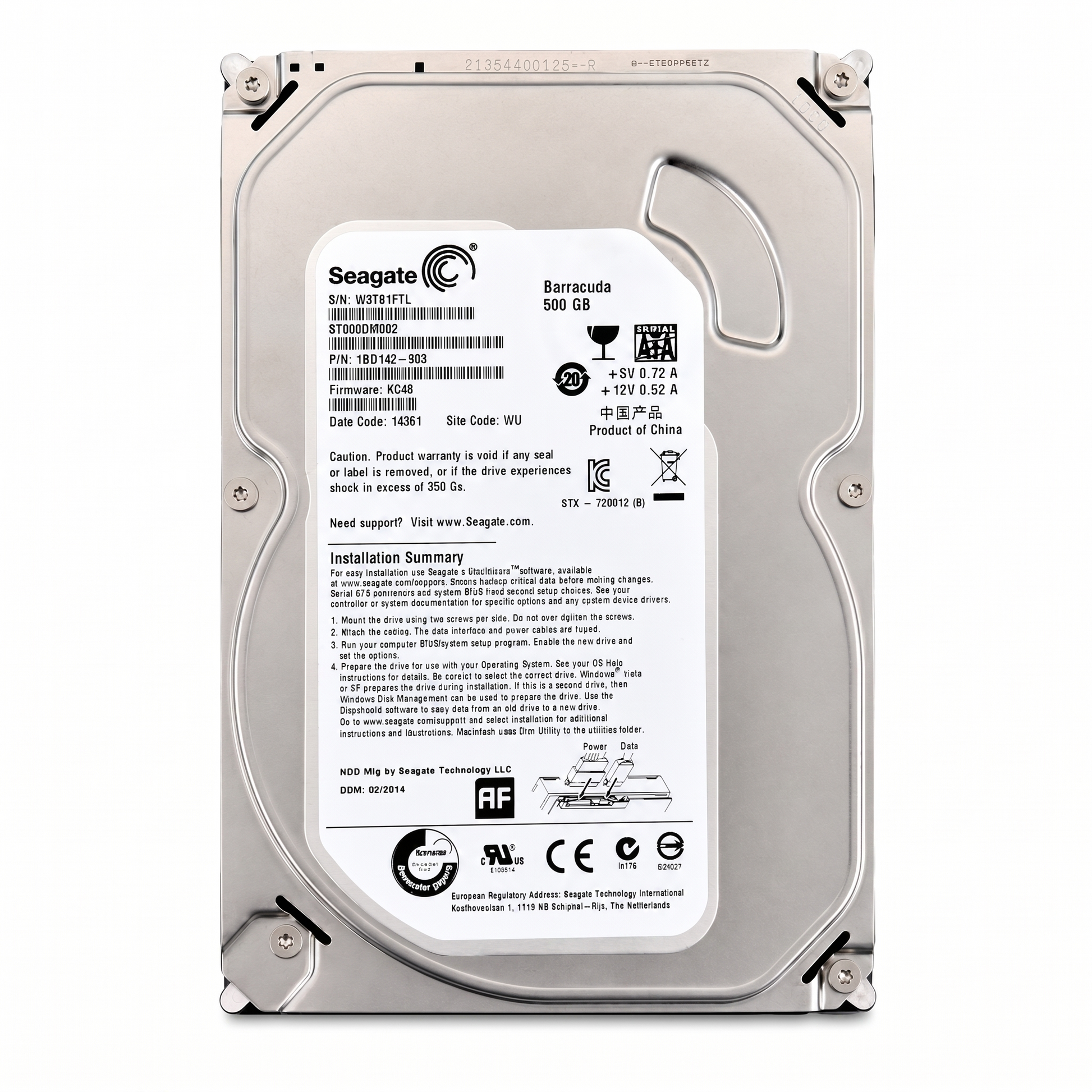 Seagate Barracuda 500GB Internal Hard Drive 3.5 inch SATA for Desktop PC and CCTV DVR India