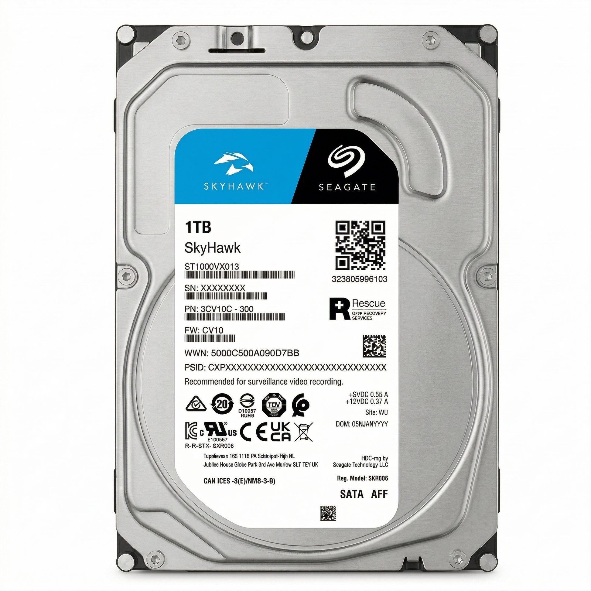 Seagate SkyHawk 1TB Surveillance Internal HDD ST1000VX013 India
