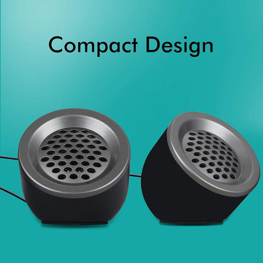 Zeb-Pluto compact desktop speaker with AUX connectivity and volume control