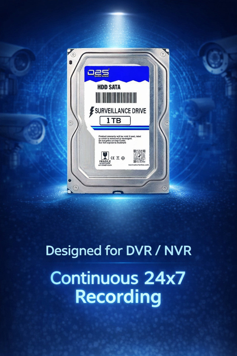 Internal SATA hard disk for CCTV DVR recording 24x7