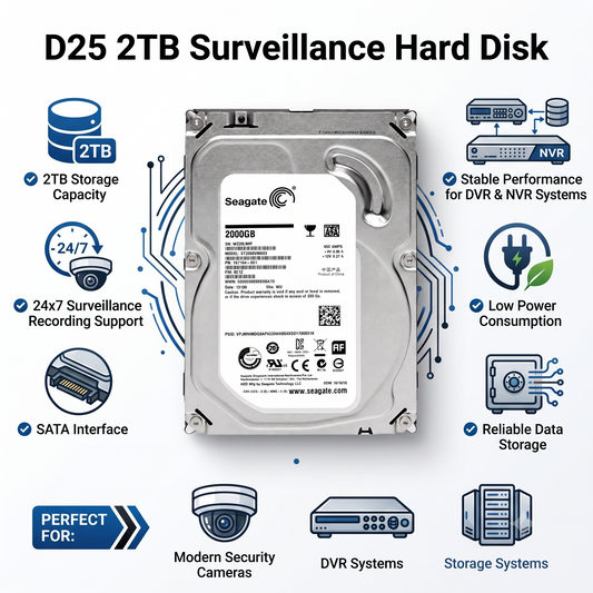 Seagate 2TB SATA Hard Disk Top View Open Box Tested Verified